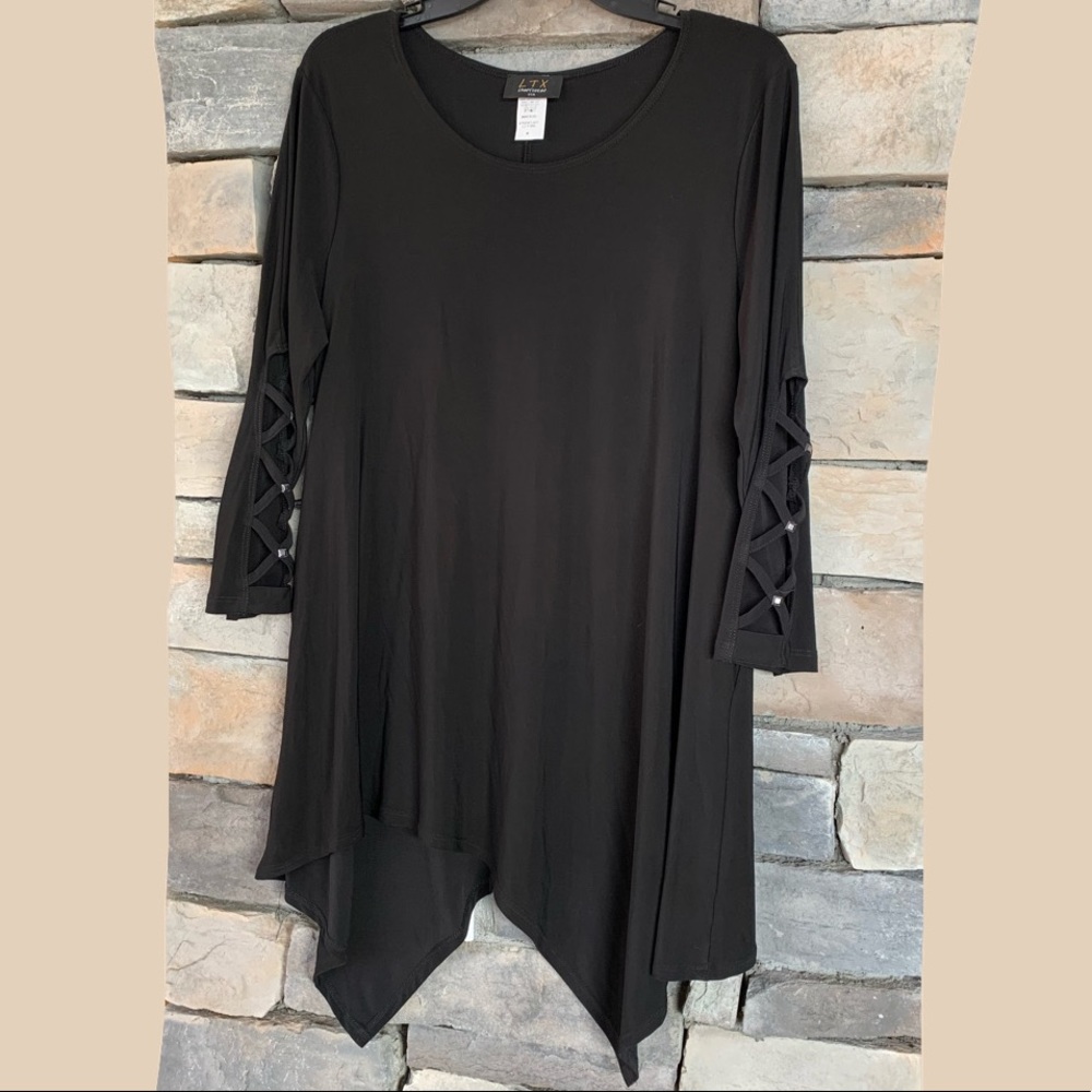 Black tunic with angular bottom